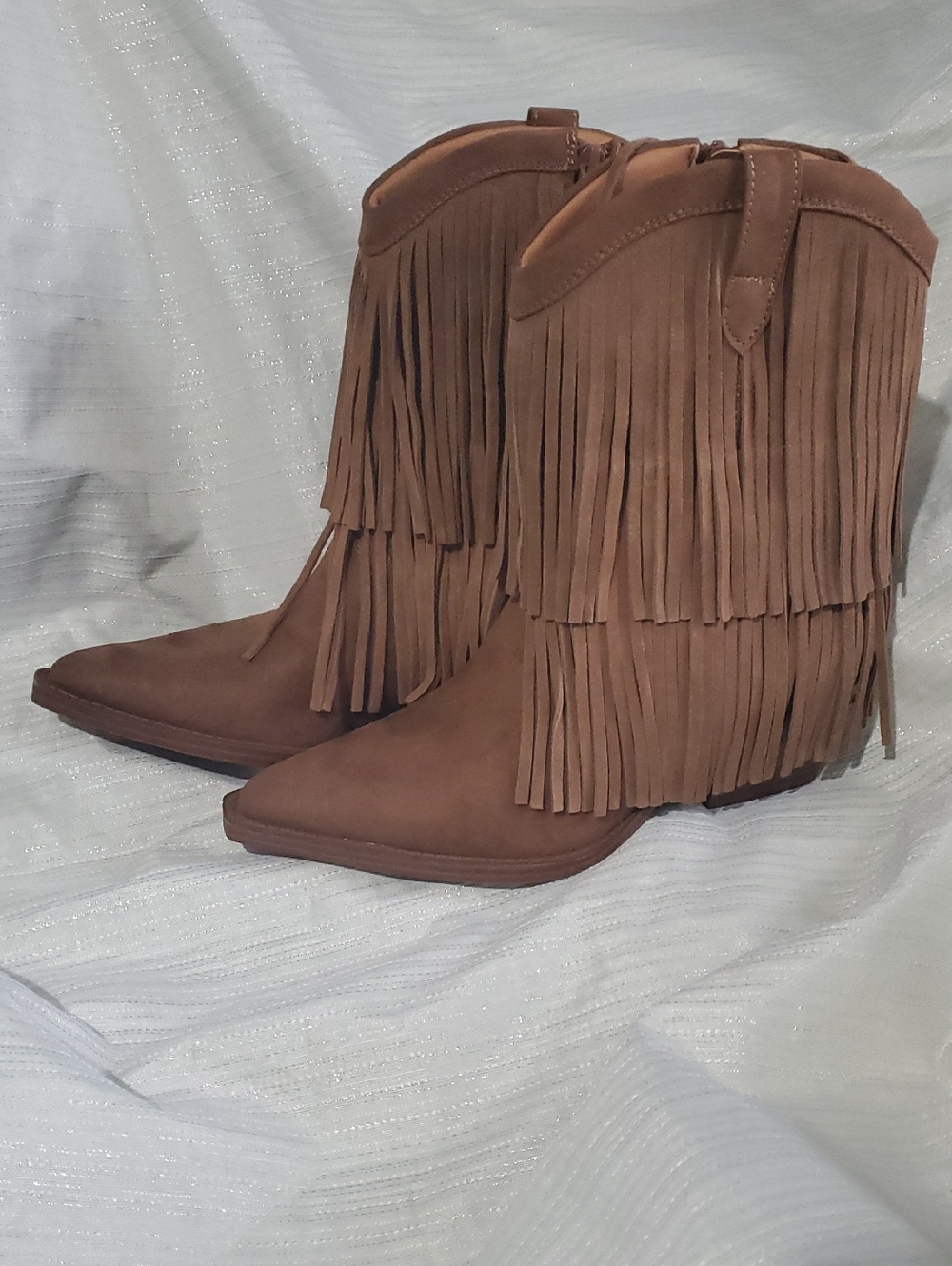 Universal Thread Austin Fringe Western Ankle Boots